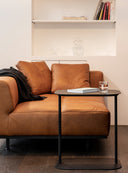 Tartan Cushion - Leather