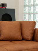 Tartan Cushion - Leather
