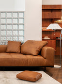 Tartan Cushion - Leather