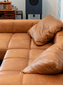 Tartan Cushion - Leather